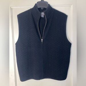 Woolrich Women’s Blanket Full Zip WOOL Vest Size XL Quilted - Black